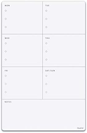 Quartet Magnetic Weekly Planner Dry Erase Board, 11" x 17", Small...