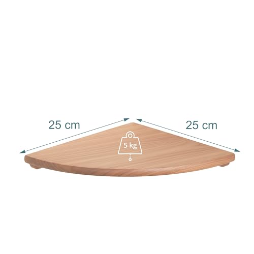 Estantería de esquina para salón en madera de nogal natural que aprovecha tus rincones 4