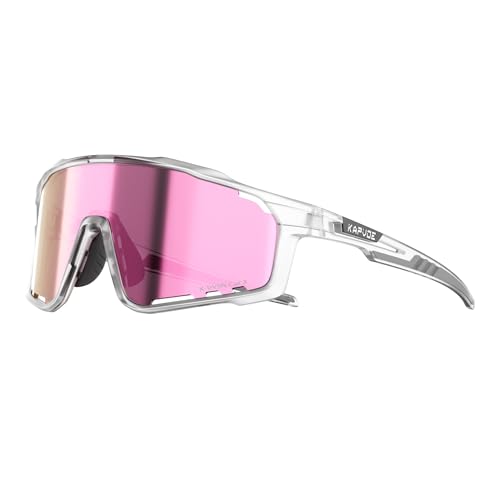 Image of KAPVOE 3 Lens & Polarized Cycling Sunglasses Men Women MTB Running K76 | 3-lens and polarized sports eyewear for men and women, designed for cycling, MTB, running and fishing