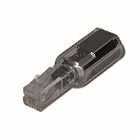 MediaRange Anti-Twist Adapter für Telefone mit steckbarem Hörer, schwarz/transparent