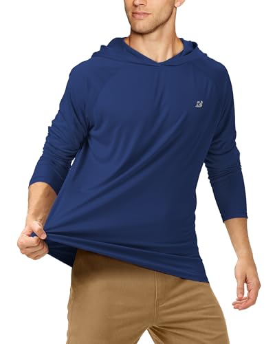 Image of Roadbox Mens Fishing Sun Hoodie, Long Sleeve UPF 50+ UV Protection Shirts