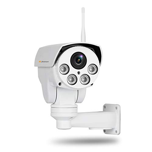 Jennov Full HD 2.0MP 1080P WiFi IP Wireless Security Cameras Outdoor Waterproof CCTV Pan Tilt Zoom PTZ Camera with Built-in 16G Micro SD Card Day Night Vision Mobilephone Remote View