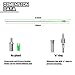 BOWSOUL Carbon Arrow Archery 30inch Bright Colors Hunting Target Practice Arrows for Compound & Recurve Bow Spine 500 with Removable Tips (Pack of 12) (Bright Green)