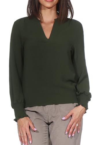 ONLY Onlmette V-hals Ls Smock Top Noos WVN, Duffelväska, XS