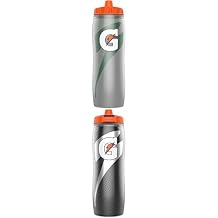 Gatorade Insulated 30oz Squeeze Bottles, Silver and Black