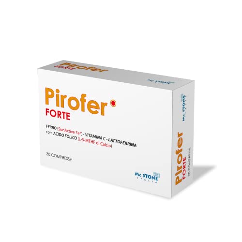 MC STONE ITALIA - PIROFER FORTE 30 Cpr - Integratore a base di Ferro Micronizzato ad alta concentrazione.