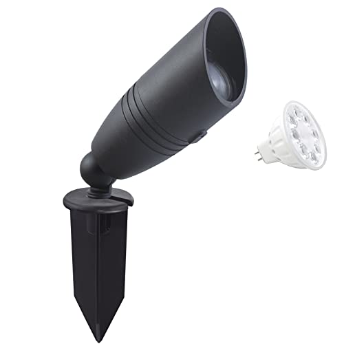 Cheopha Landscape Lighting Spotlight Low Voltage 12V Outdoor Lights Waterproof Solid Aluminum Uplights Included With Abs Ground Stakes And 5W Mr16 Led Bulb 2700K For Outdoor Yard Lighting Kits #TOP2