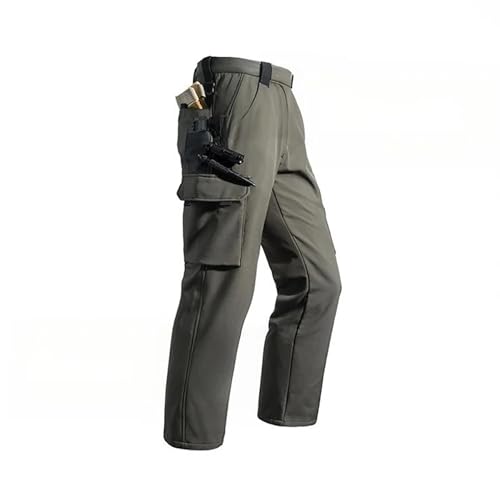 Hawyet Work Pants for Men Fleeced Rip Stop Water Resistance Multi Pockets Multi Functional Outdoor Military Camo Pants2