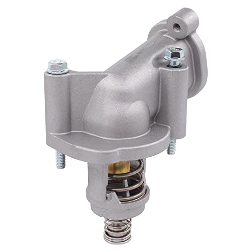NewYall Engine Coolant Thermostat and Housing Assembly for Cadillac CT5 3.0L 20-22, CT6 3.0L/3.6L 16-20, ATS/CTS 3.6L 16-19, Chevrolet Camaro 3.6L 16-22, Colorado 3.6L 17-22, GMC Canyon 3.6L 17-22