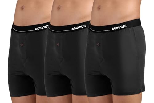 Image of &Circus Men's Puresoft Beechwood Modal Boxers | Ultra Soft Elastane Stretch Mens Breathable Boxer Innerwear Men