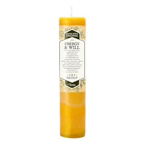 Blessed Herbal Candle - Energy/Will (Fire) Candle Cover