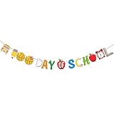 100th Day Of School Banner - No DIY Required - Happy 100 Days Decorations for Kindergarten...
