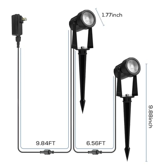 Banord Outdoor Landscape Lighting Outdoor Spot Lights LED Landscape Lighting 2700K Warm White