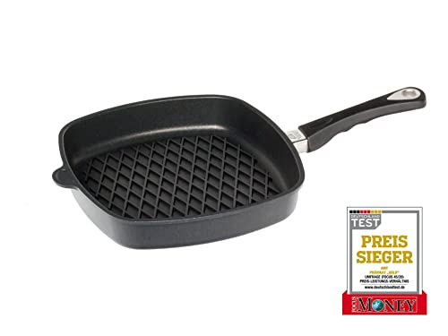 AMT Gastroguss E285BBQ, Diamantes Parrilla Cacerola de Fondo Cuadrados, 28 x 28 cm