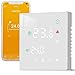 Beok Thermostat Fussbodenheizung Smart, WiFi Raumthermostat Für Wasser Fußbodenheizung Thermostate Heizung Digital LCD Programmierbarer Kompatibel mit Alexa, Google Home 3A 230V TGW60W-WIFI-WP Weiß