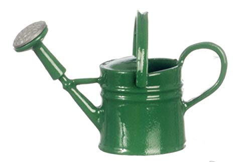 Melody Jane Dolls Houses Dollhouse Green Watering Can Metal Miniature 1:12 Scale Garden Accessory
