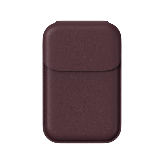 dot. Wallet - Minimal Card Holder, Magentic Closing, Fits Two Cards, Slim and Secure Design, Vegan Leather (Red)