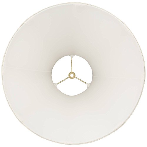 Empire Lamp Shade Ivory French Drape White Large 6" Top X 17" Bottom X 12" High Spider With Replacement Harp And Finial Fitting - Springcrest #TOP4