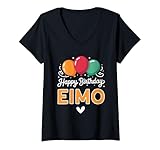 Photo Gallery donna buon compleanno dicendo eimo maglietta con collo a v Photo Gallery donna buon compleanno dicendo eimo maglietta con collo a v