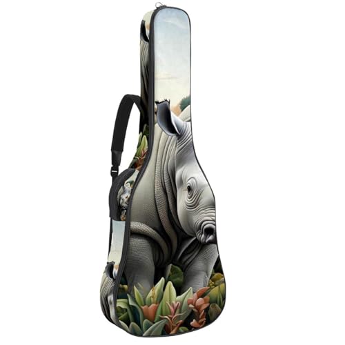 Housse guitare acoustique Bush Rhino 1 imperméable pour éviter les chocs et l'humidité