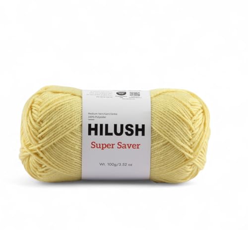 Image of SUPERSAVER, Poly Yarn Supersoft Hand Knitting Wool Ball, (1 Ball /100 Gram Each) Ball Suitable for Craft, Crochet, Amigurumi, Embroidery, Toys, Garments, Flowers and Hobby Projects , 2 Fine , Shade no (butter yellow)