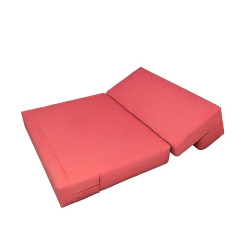 Image of PUM PUM 2-Seater Sofa Cum Bed | EPE Foam Foldable Mattress For Living Room & Guest Use,Peach