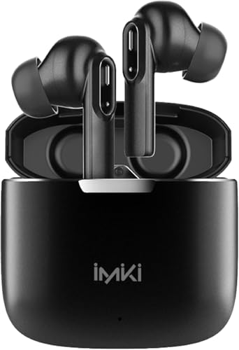 IMIKI BUDS PRO MT2 – Écouteurs intra-auriculaires True Wireless, écouteurs Bluetooth sans fil avec microphone intégré, étanche degré IPX4 - Jusqu'à 14 heures d'autonomie - Boîtier de charge en métal -