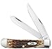 Case Amber Bone SS Trapper Pocket Knife
