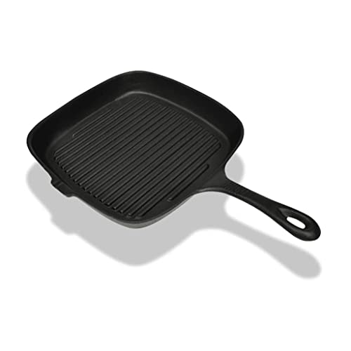 Vidaxl Sartén Parrilla De Hierro Fundido 24X23 Cm - Negro En Oferta Vidaxl Cacerola De Parrilla Del Hierro Fundida Cacerola Cuadrada De Freír