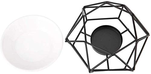 ANNIUP Aromatic Oil Burner,Geometric Ceramic Essential Oil Candle Holder Wax Melt Burner Warmer Melter fragrance Home Office Decoration for Home Office Bedroom Living Room Gifts-01 - Image 4