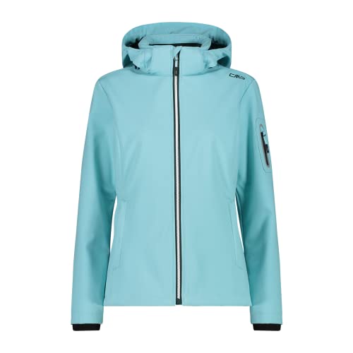 CMP Damen Softshell Hoodie Jacke, Acqua, 46