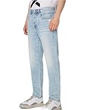 Blu chiaro ARMANI EXCHANGE Tapered Stretch Cotton Twill Denim, Light Blue Jeans, Blau, 28W Uomo