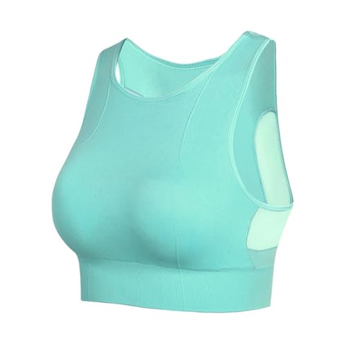 Generisch 2026 Soutien-gorge de sport pour femme avec armatures en maille double couche pour fitness, yoga, course à pied, sous-vêtement de sport, vert, XXL