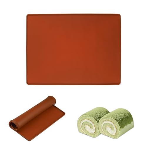 Molde Genoise 30 x 40 x 0,8 cm, silicona molde rectangular antidesbordamiento enrollado suizo alfombra de cocción rectangular