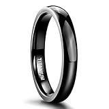 Wycian Anillo de acero de titanio para hombre, 2/4/6/8 mm, anillo liso de acero de titanio para mujer, sin piedras preciosas, T 1/2, acero de titanio, Sin piedra preciosa