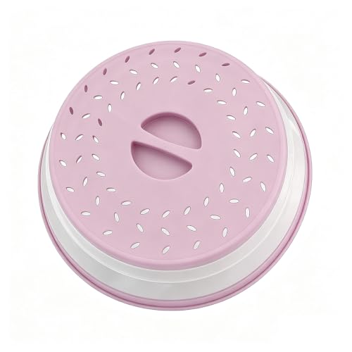 Image of Collapsible Microwave Splatter Cover(10.5 IN,Light purple) | Microwave Plate Cover With Steam Vent