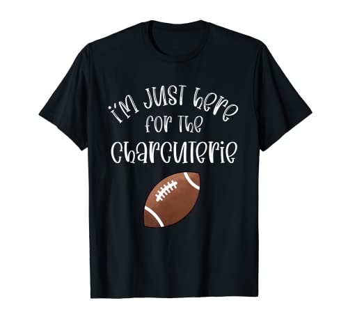 Estoy aquí para la charcutería Fútbol Party Snacks Queso Camiseta