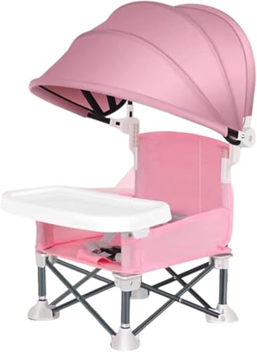 Tcrciuk ベビーチェア テーブルと椅子 赤ちゃん用 子供用椅子 ダイニングチェア 幼児用子供用レジャーシートセット 折りたたみ式ポータブルベビーシート ベビーキャリアデザイン アルミニウム合金 ダイニングテーブルと椅子 取り外し可能な給餌トレイ 屋内