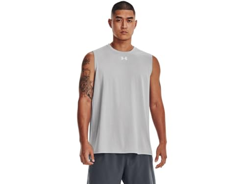 Under Armour Men's Team Tech Sleeveless Shirt LG Mod Gray