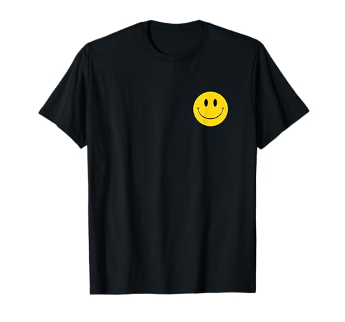 70s Yellow Smile Face Cute Happy Peace Smiling Face T-Shirt