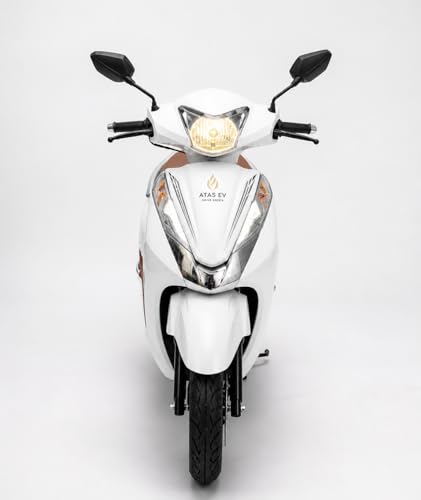 Image of Booster Electric Scooter | 70+ KM Range | 60V 30Ah Lead Acid Battery | BLDC Motor| 12-Inch Tubeless Tyres | Dual Disc Brakes | NFC Start | Anti-Theft System | 45 km /h Top Speed | Glacial White