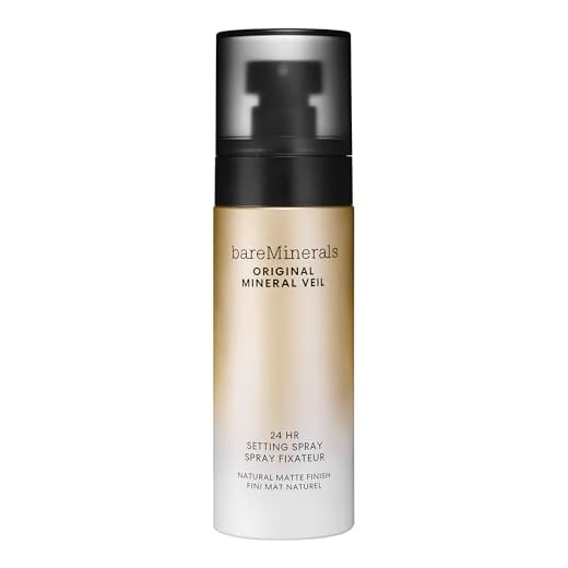 bareMinerals Original Mineral Veil Natürliches mattierendes Fixierspray, 24 Stunden Make-up-Fixierung & Ölkontrolle, ultrafeiner Sprühnebel für ein glattes, mattes Finish
