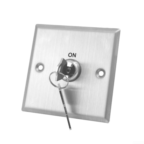 Interruptor de llave Zoegneer de acero inoxidable 86x86 mm para control de accesos 2