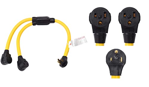 Adaptador NEMA 6-50P a 6-50R hembra cable STW 6 AWG 240V 50A para secadora y RV
