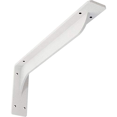 Ekena Millwork BKTM02X16X06EBHWH Steel Bracket Embrey, 2"W x 16"D x 6 1/2"H, Hammered White