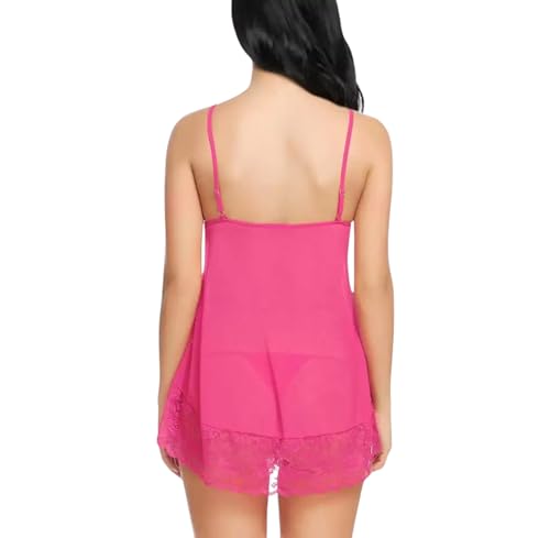 Image of UNITRUST Babydoll Lingerie Set with Net Bra and Panty, Honeymoon Combo