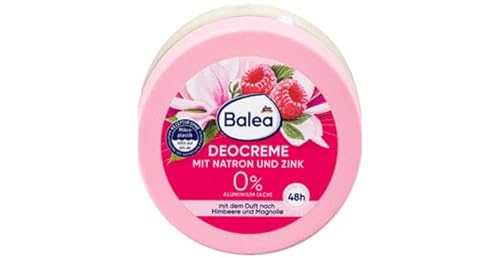 Balea Deo Creme 50 ml, Crema Deodorante, Deodorante Efficiente, 48 ore, Senza Sali di Alluminio, Profumo Lampone e Magnolia
