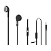 Qoltec Earphones | microphone | Black + silver
