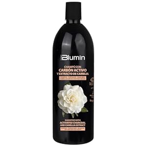 Blumin Champú con Carbón Activo y Extracto de Camelia ideal para cabellos secos con raíz grasa, 1000 ml