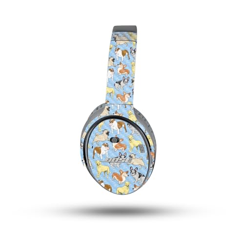 Image of MightySkins Carbon Fiber Skin Compatible with Bose QuietComfort 35 II Headphones - Puppy Party | Protective, Durable Textured Carbon Fiber Finish | Easy to Apply